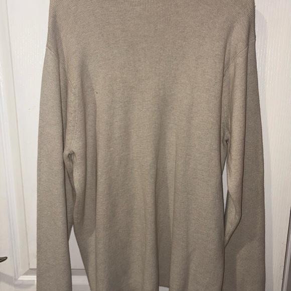 Old Navy Beige Zip-Up Sweater with Stripes - Picture 4 of 4